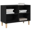 Meuble TV en chêne noir - 69.5x30x50 cm, bois d'ingénierie