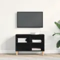 Meuble TV en chêne noir - 69.5x30x50 cm, bois d'ingénierie
