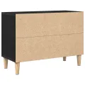 Meuble TV en chêne noir - 69.5x30x50 cm, bois d'ingénierie