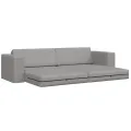 Canapé Lit au Sol 2-en-1 Gris Nuage 245x150x60,5 cm Tissu