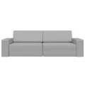 Canapé Lit au Sol 2-en-1 Gris Nuage 245x150x60,5 cm Tissu
