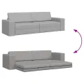 Canapé Lit au Sol 2-en-1 Gris Nuage 245x150x60,5 cm Tissu