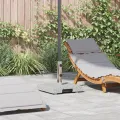Base de parasol à roulettes avec poignée granit gris 29 kg carrée