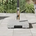Base de parasol à roulettes avec poignée granit gris 29 kg carrée
