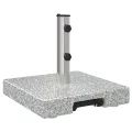 Base de parasol à roulettes avec poignée granit gris 29 kg carrée