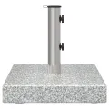 Base de parasol à roulettes avec poignée granit gris 29 kg carrée