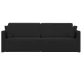 Canapé-Lit 2-en-1 Noir 213x144x60 cm Velours