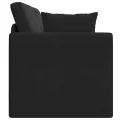 Canapé-Lit 2-en-1 Noir 213x144x60 cm Velours