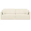 Sofa lit au sol 2-en-1 Crème 213x144x60 cm Velours