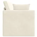 Sofa lit au sol 2-en-1 Crème 213x144x60 cm Velours