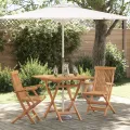 Ensemble Bistro de Jardin Pliable 3 Pièces en Bois Massif d'Acacia