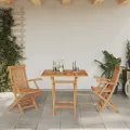 Ensemble Bistro de Jardin Pliable 3 Pièces en Bois Massif d'Acacia
