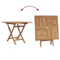 Ensemble Bistro de Jardin Pliable 3 Pièces en Bois Massif d'Acacia