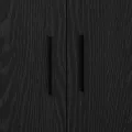 Armoire de rangement  noire 108x41x40 cm en bois d'ingénierie