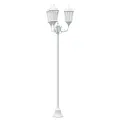 Lampadaire de jardin  3 lampes E27 Blanc 220 cm Aluminium