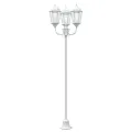 Lampadaire de jardin  3 lampes E27 Blanc 220 cm Aluminium