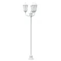 Lampadaire de jardin  3 lampes E27 Blanc 220 cm Aluminium