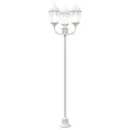 Lampadaire de jardin  3 lampes E27 Blanc 220 cm Aluminium