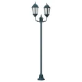 Lampadaire de jardin  à 2 lampes E27 Vert 220 cm en aluminium