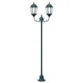 Lampadaire de jardin  à 2 lampes E27 Vert 220 cm en aluminium