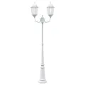 Poteau de lumière de jardin 2 lampes E27 Blanc 235 cm Aluminium