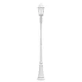 Poteau de lumière de jardin 2 lampes E27 Blanc 235 cm Aluminium