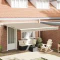 Auvent manuel rétractable  Beige 3x2.5m