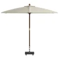 Base de parasol avec roues pour poteaux Ø38/48mm Granit Noir 25 kg Rectangulaire