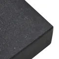 Base de parasol avec roues pour poteaux Ø38/48mm Granit Noir 25 kg Rectangulaire
