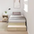 Cadre de lit de rangement en chêne Sonoma 90x200 cm