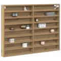 Cabinet Vitrine  en Chêne Artisan 100x8,5x75 cm en Bois Aggloméré