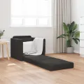 Sofa Lit 2-en-1 Noir 74x77x81 cm Velours