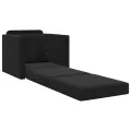 Sofa Lit 2-en-1 Noir 74x77x81 cm Velours