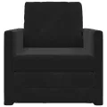 Sofa Lit 2-en-1 Noir 74x77x81 cm Velours