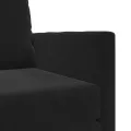 Sofa Lit 2-en-1 Noir 74x77x81 cm Velours