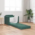 Sofa-Lit 2-en-1 Vert Foncé 74x77x81 cm Velours