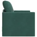 Sofa-Lit 2-en-1 Vert Foncé 74x77x81 cm Velours