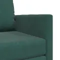 Sofa-Lit 2-en-1 Vert Foncé 74x77x81 cm Velours