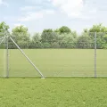 Clôture en fil soudé avec 13 piquets pointus 1,2x50 m Acier galvanisé