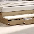 Tiroirs de lit  en chêne artisan - 180x36,5x16,5 cm en bois d'ingénierie