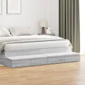 Tiroirs de lit  Gris Sonoma 180x36,5x16,5 cm en bois d'ingénierie