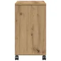 Table d'appoint  sur roulettes en chêne 50x30x55 cm en bois d'ingénierie
