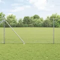 Clôture en fil soudé avec 7 poteaux à pointe 1,2x10 m en acier galvanisé