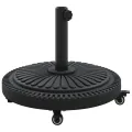 Base de Parasol  avec Roues pour Pôles Ø38-48 mm 13 kg Rond