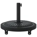 Base de Parasol  avec Roues pour Pôles Ø38-48 mm 13 kg Rond