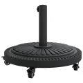 Base de Parasol  avec Roues pour Pôles Ø38-48 mm 13 kg Rond
