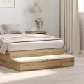 Tiroirs de lit  Chêne artisan 120x36,5x16,5 cm En bois d'ingénierie