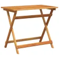 Ensemble Bistro Pliable 5 Pièces avec Coussins en Bois Massif d'Acacia