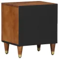 Tables de chevet 2 pcs 40x33x46 cm en bois solide de mangue