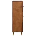 Meuble Haut Marron Miel avec accents dorés Bois de Manguier Massif